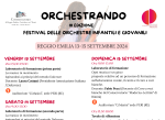 Orchestrando dal 13 al 15 Settembre 